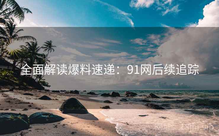 全面解读爆料速递：91网后续追踪