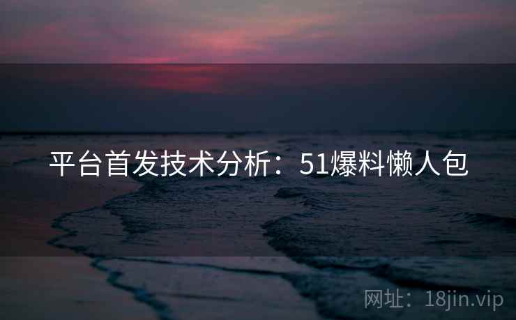 平台首发技术分析：51爆料懒人包