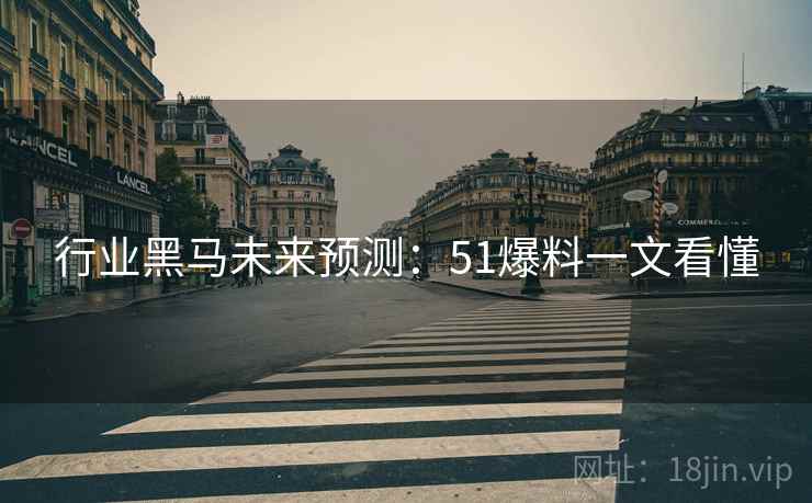 行业黑马未来预测：51爆料一文看懂